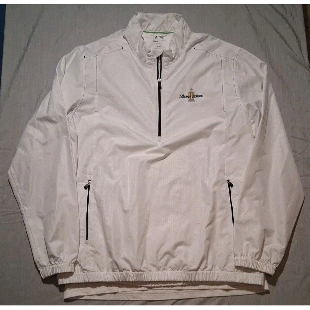 Adidas Climaproof Golf 1/4 Zip Pullover Wind Jacket Size Large Savannah Harbor